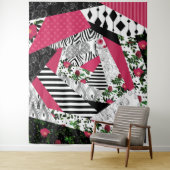 Rotes Patchwork, beliebt, Patchwork-Kissen Wandteppich (Beispiel)