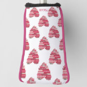 Rotes Patchwork-Herzen-Golfkopfschutz Golf Headcover (Rotieren 90)
