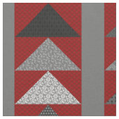 Rotes Patchwork-Look "Flying Geese" Stoff (Nahaufnahme)