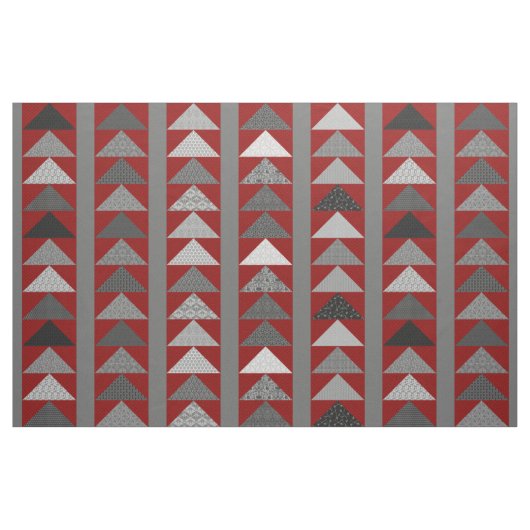 Rotes Patchwork-Look "Flying Geese" Stoff (Fat Quarter (45,7 x 55,9 cm))