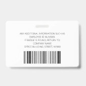 Rotes Personalisiertes Foto, Logo, Strichcode-Mita Ausweis (Back)