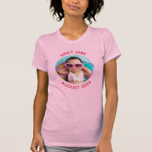 Rotes Personalisiertes Round Family Foto