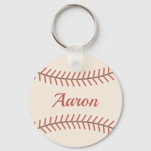 Rotes personalisiertes Vintage-Baseball-Schlüssela Schlüsselanhänger