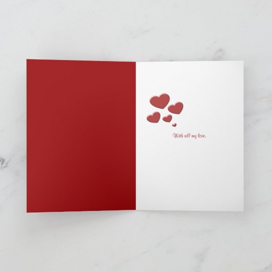 Rotes Petunia und Efeu Karte (Innenseite)