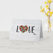 Rotes Petunia und Efeu mit Jubiläum der Malerpinse Karte (Gelbe Blume)