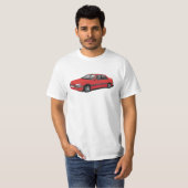 Rotes Peugeot 405 T-Shirt (Vorne ganz)
