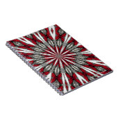Rotes Pfeil-Medaillon-Spirale-Foto-Notizbuch Notizblock (Rechte Seite)