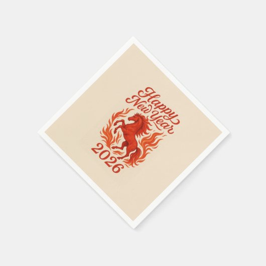 Rotes Pferd 2026 Serviette (Ecke)