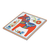 Rotes Pferd aus Schweden Fliese (Seite)