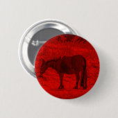 Rotes Pferd Button (Vorne & Hinten)