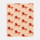 Rotes Pferd, Feuerpferd Art Fleece Blanket (Vorderseite)