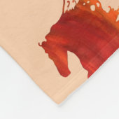Rotes Pferd, Feuerpferd Art Fleece Blanket (Ecke)