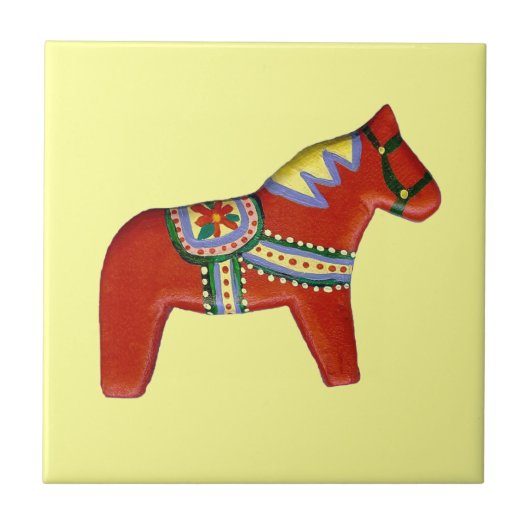 Rotes Pferd Fliese (Vorderseite)