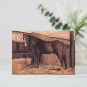 Rotes Pferd im Stall Karte (Stehend Vorderseite)