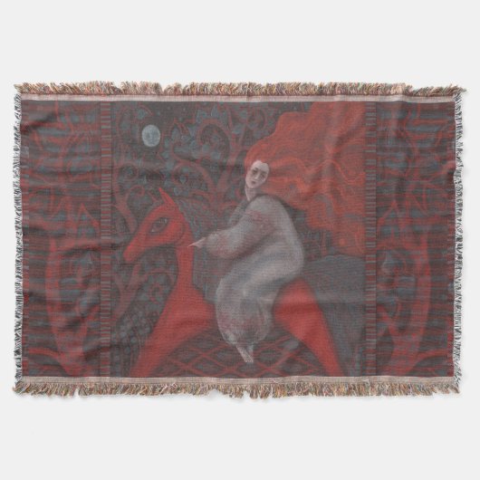 "Rotes Pferd", Ingwer, Volkskunst, Erdschattierung Decke (Vorderseite)