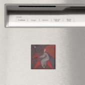 "Rotes Pferd", Ingwer, Volkskunst, Erdschattierung Magnet (In Situ (Geschirrspüler))