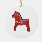 Rotes Pferd Keramik Ornament (Vorne)