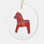 Rotes Pferd Keramik Ornament (Links)