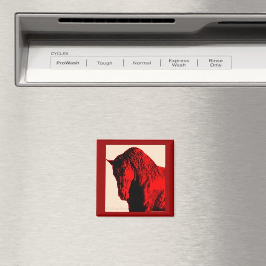 Rotes Pferd Magnet (In Situ (Geschirrspüler))