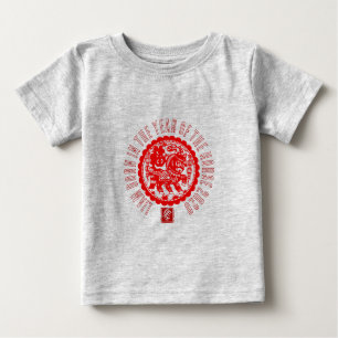 Rotes Pferd-Papier Ausschnitt Personalisiertes Bab Baby T-shirt