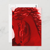 Rotes Pferd Postkarten 21 (Vorne/Hinten)
