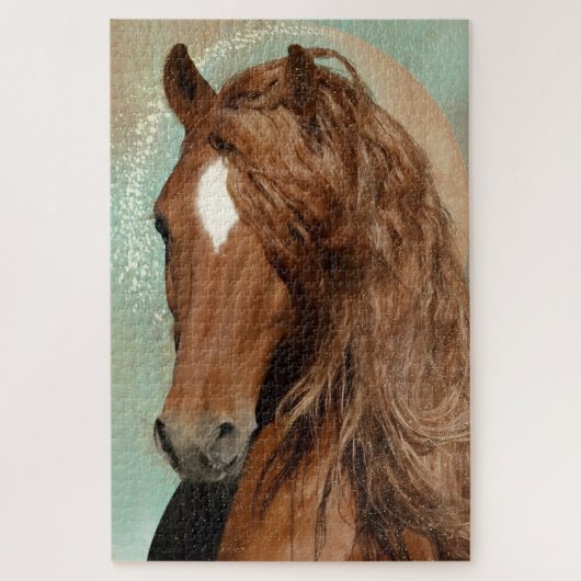 Rotes Pferd - Puzzle (Vertikal)