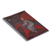 "Rotes Pferd", Rotkopffrau, surreale Kunst der Fan Notizblock (Rechte Seite)