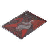 "Rotes Pferd", Rotkopffrau, surreale Kunst der Fan Notizblock (Linke Seite)