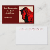 Rotes Pferd Visitenkarte (Vorne/Hinten)