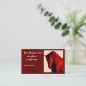 Rotes Pferd Visitenkarte (Stehend Vorderseite)