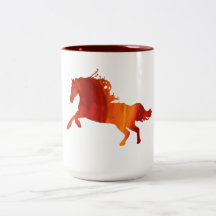 Rotes Pferd Zwei-Tonen-Tasse