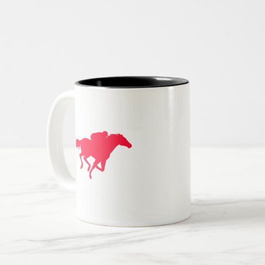 Rotes Pferd Zweifarbige Tasse (Vorderseite Links)