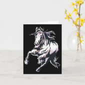 Rotes Pferdereiten Karte (Gelbe Blume)