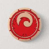 Rotes Phoenix-Vogelemblem-Abzeichen Button (Vorderseite)