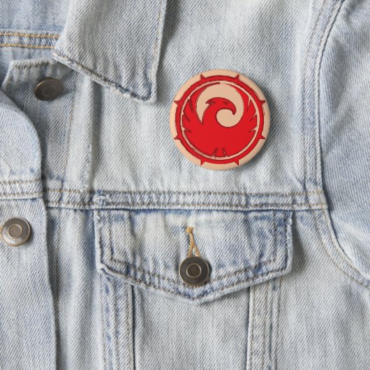 Rotes Phoenix-Vogelemblem-Abzeichen Button (Beispiel)
