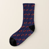 Rotes Pickleball Paddles Ball Monogram Initials Bl Socken (Links - Außen)
