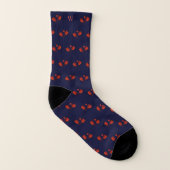 Rotes Pickleball Paddles Ball Monogram Initials Bl Socken (Links - Innen)