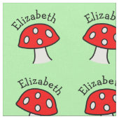 Rotes Pilz-Namen-Gewebe Stoff (Nahaufnahme)