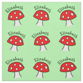 Rotes Pilz-Namen-Gewebe Stoff