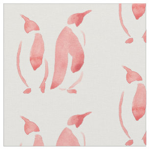 Rotes Pinguin-Gewebe Stoff