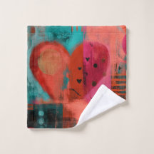 Rotes Pinkes Valentinsgraffiti-Splittherz