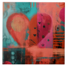 Rotes Pinkes Valentinsgraffiti-Splittherz