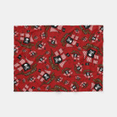 Rotes Piratenschiff Fleecedecke (Vorderseite (Horizontal))