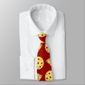 Rotes Pizzamuster des personalisierten Krawatte (Gebunden)