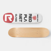 Rotes Planeten-Glas-Skateboard Skateboard (Horizontal)