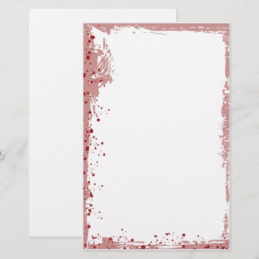 rotes platsches briefpapier (Vorne/Hinten)