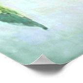 Rotes Poinsettia Blume Vintage Malerei Poster (Ecke)