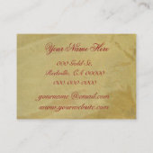 Rotes Poinsettia-Gold Visitenkarte (Rückseite)