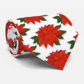 Rotes Poinsettia-Weihnachten Krawatte (Gerollt)