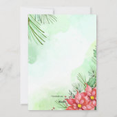 Rotes Poinsettias-Foto Feiertagskarte (Rückseite)